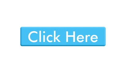 Click here button in 3d style, rounded button with click here written on it. click here web button in blue color