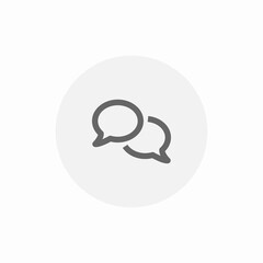 text conversation icon sign vector