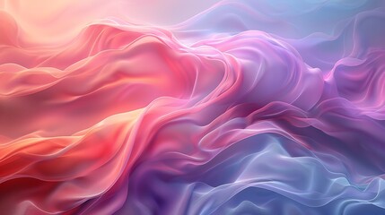 Fototapeta premium Abstract Pink and Purple Flowing Fabric Waves