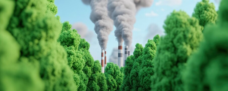Monitoring air quality pollution particles from power plants in urban environment