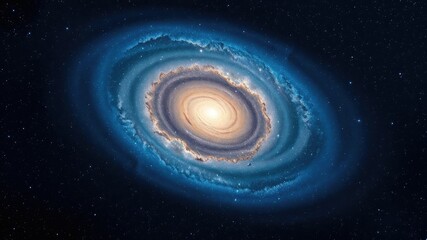 Fototapeta premium A stunning spiral galaxy with thousands of bright stars set against the backdrop of a distant nebula, nebula, space scene