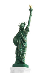 Fototapeta premium Statue of Liberty isolated on white. Symbol of freedom
