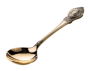 Luxury spoon isolated on white background, spoon png