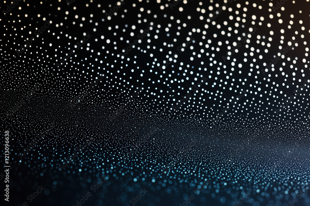 Poster subtle space pattern featuring a gradient from deep black to navy blue with minimalist stars in soft