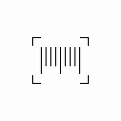 bar code scanning icon sign vector