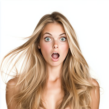 frau, sch&ouml;nheit, gesicht, person, ausdruck, erschocken, emotional, aufgerissenne,  augen, mund, l&auml;chelnd, haar, l&auml;cheln, leute, &uuml;berrascht, gebiss, sprache, mund, &uuml;berraschen, leitbild, aufschrei, geb