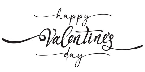 Happy Valentine's day typography hand written	