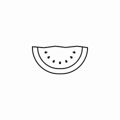 watermelon slice icon sign vector