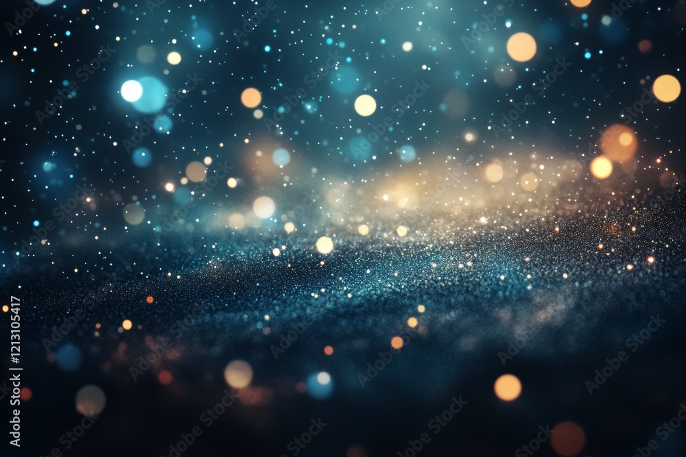 Poster luminescent particles float gracefully through a dark expanse, creating a mesmerizing atmosphere. th