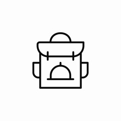 back pack icon sign vector