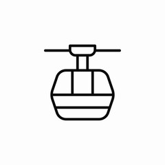 cable car transportation icon sign vector