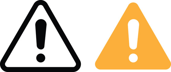 exclamation mark symbol warning sing road icons 