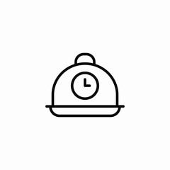 meal waiting icon sign vector