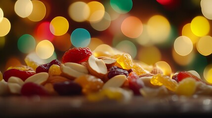 Festive Mix Of Dried Fruits And Almonds