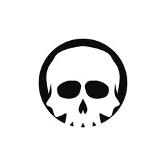 Skull head logo and symbol vectors