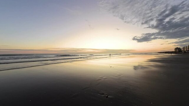sunset on the beach