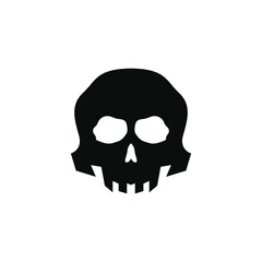 Skull head logo vector and symbol