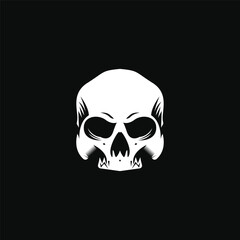 Skull head logo vector and symbol