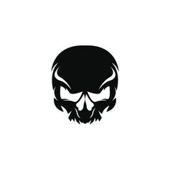 Skull head logo vector and symbol