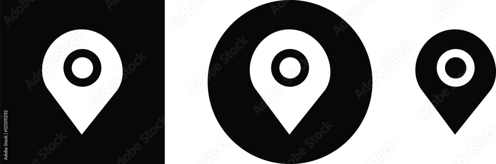 Poster business card icon in flat set. contact information vector for mobile apps and web. contains such ic