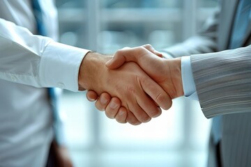 Business Partners Seal the Deal with Handshake on Contract Agreement