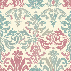 Damask Vintage Retro Victorian Seamless Pattern, vector illustration 20