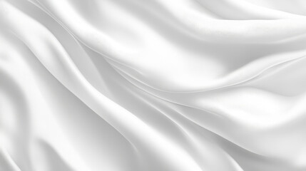 Obraz premium Silky white cream texture for skincare products, providing a smooth and soft cosmetic background.