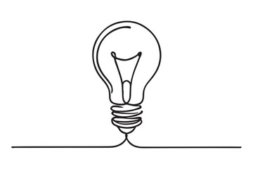 One continuous single line hand drawing of big lamp