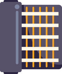 Electric grill warming up, preparing for a barbecue party