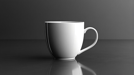origami style A clean white coffee mug
