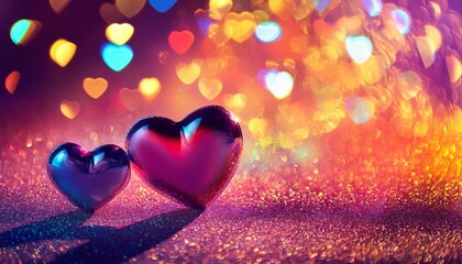 Obraz premium valentine hearts background