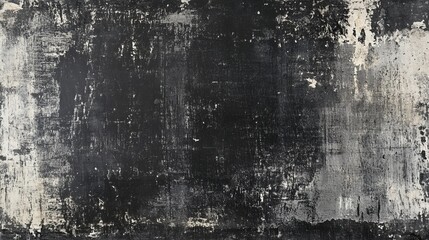 Obraz premium Grunge black and white pattern. Monochrome particles abstract texture. Dark design background surface. Gray printing element