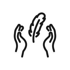 For sensitive skin icon Thin line art isolated