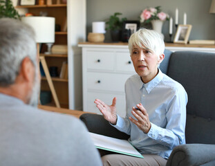 psychotherapy advice support therapy help psychiatrist session woman doctor discussion patient...