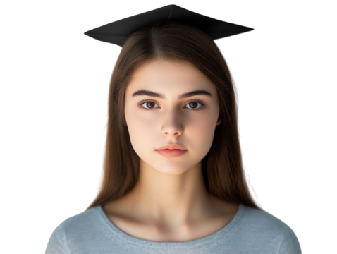 Diverse international graduate holding flags of their countries. PNG transparent. - Powered by Adobe