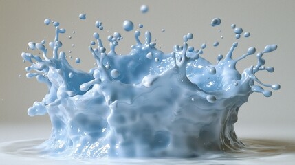 Liquid splash crown, studio background, advertising