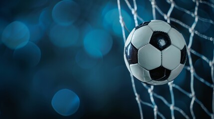 Fototapeta premium Football soccer ball on field