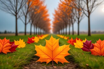 Obraz premium Autumn leaves background