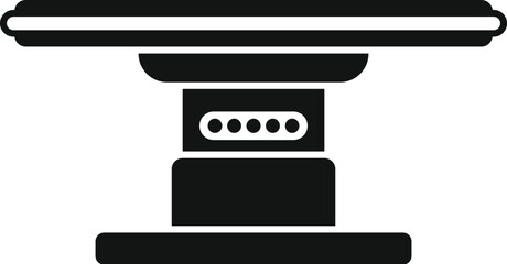 Operating table symbolizes medical procedures, examinations, and patient well being in healthcare settings