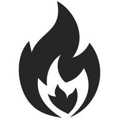 Fire flame icon on transparent background. Burning symbol. Fire symbol isolated