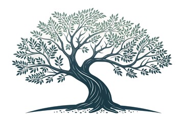 Olive tree silhouette icon