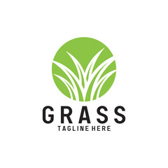 grass logo vector template ilustration