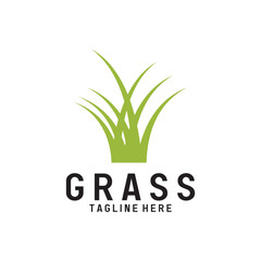 grass logo vector template ilustration