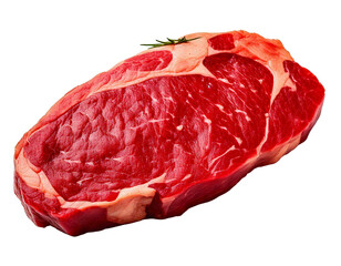 Raw RIb Eye Steak isolated no background
