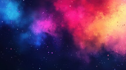 Vibrant Cosmic Nebula Colorful Space Art