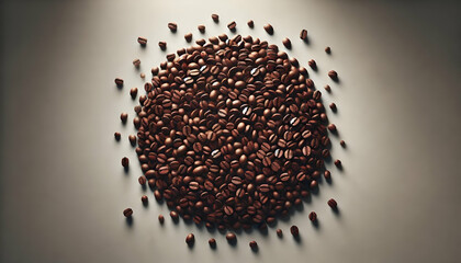 coffee beans on a black background