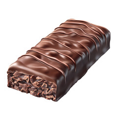 Obraz premium Chocolate bar isolated on transparent background 