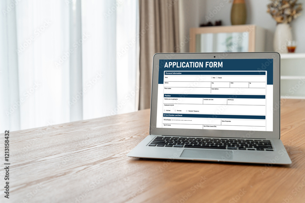Aufkleber online application form for modish registration on the internet website