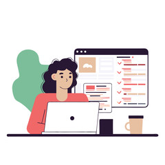 Digital Nomad's Coding Haven: Laptop, Web Development, Modern Workspace, Clean Design, Creative Tech