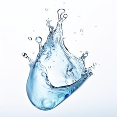 Abstract water splash white background